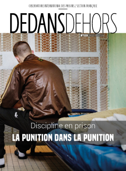 Dedans Dehors N°119 - Discipline en prison : la punition dans la punition